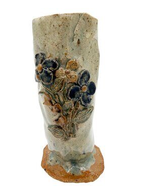 Handmade Primitive Art Pottery Flower Vase